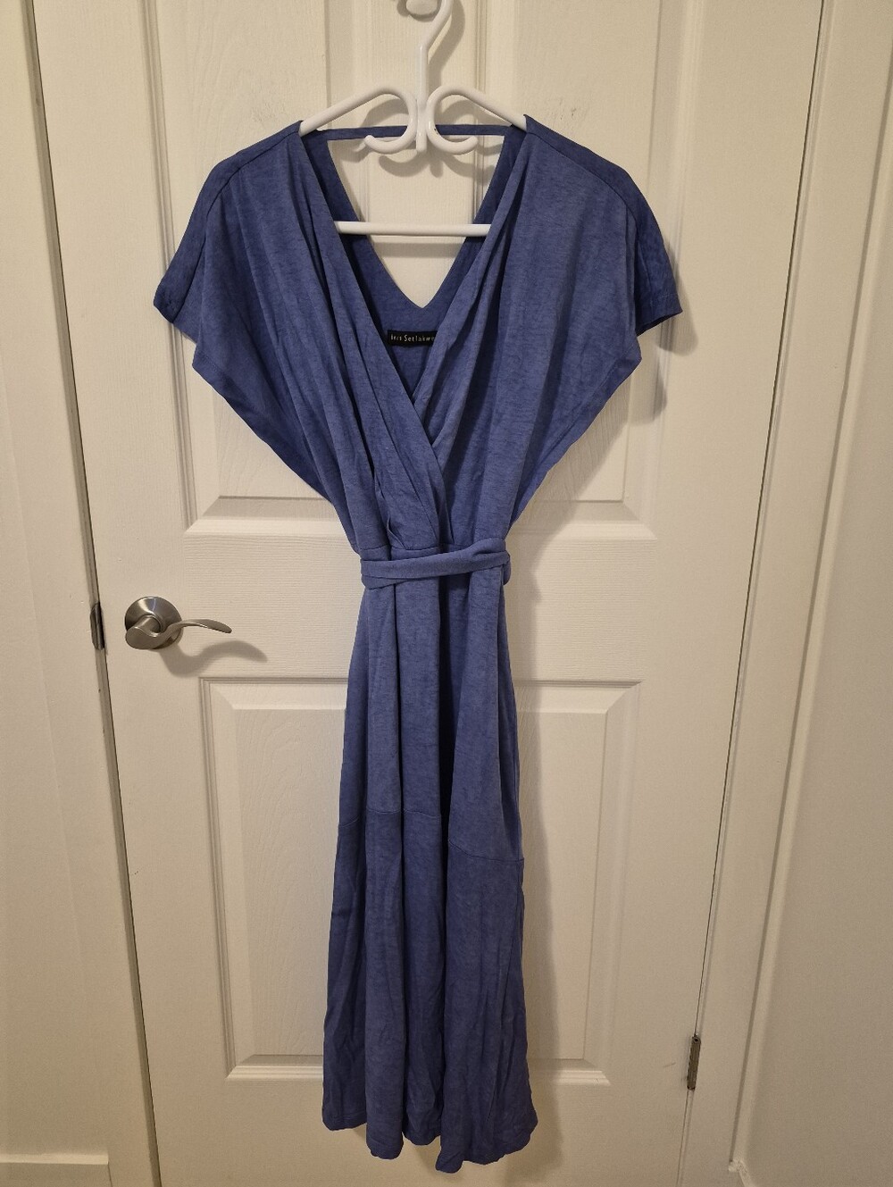 Iris Setlakwe Blue Wrap Maxi Dress